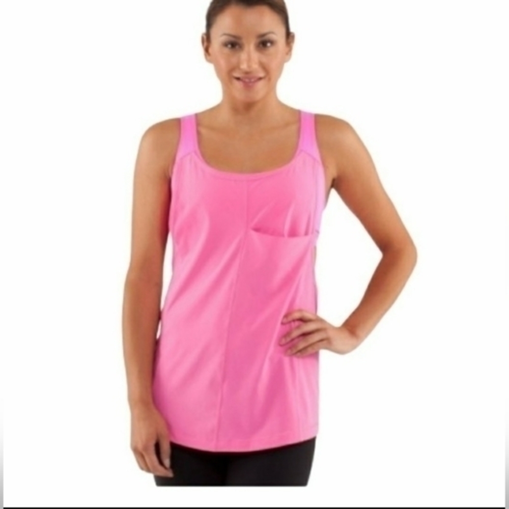 Lululemon Pow Pink Light Run for Your  Money Tank